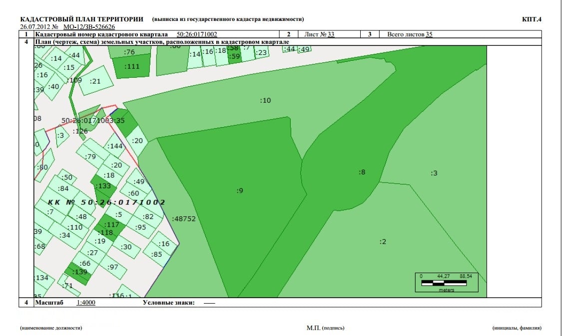 Кадастровый план участка в Еманжелинске